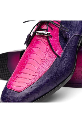 Marco Di Milano Andretti Pink & Purple Exotic Ostrich Leg Derby (MDM1181)