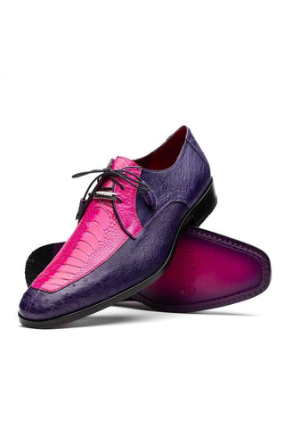 Marco Di Milano Andretti Pink & Purple Ostrich Leg Derby (MDM1181)