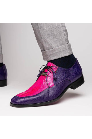 Marco Di Milano Andretti Pink & Purple Ostrich Leg Derby (MDM1181)