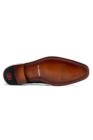 Marco Di Milano Andretti White & Gray Exotic Ostrich Leg Derby (MDM1181)