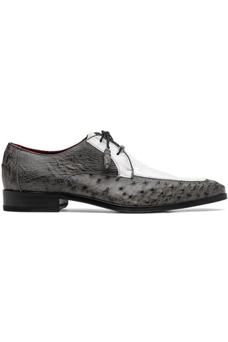 Marco Di Milano Andretti White & Gray Ostrich Leg Derby (MDM1181)