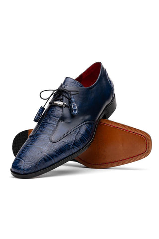 Marco Di Milano Anzio Blue Alligator / Calfskin Leather Derby (MDM1037)