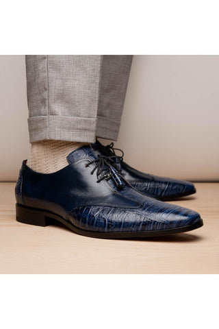 Marco Di Milano Anzio Blue Alligator / Calfskin Leather Derby (MDM1037)