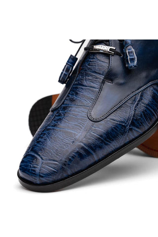 Marco Di Milano Anzio Blue Exotic Alligator / Calfskin Leather Derby (MDM1037)