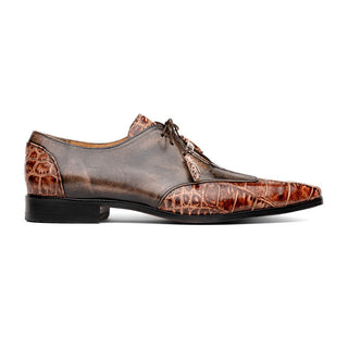 Marco Di Milano Anzio Exotic Alligator / Calfskin Leather Oxfords (MDM1037)-AmbrogioShoes