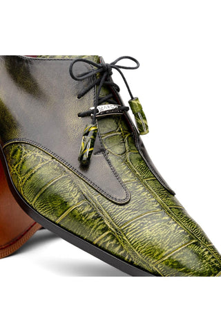 Marco Di Milano Anzio Green Exotic Alligator / Calfskin Leather Derby (MDM1037)