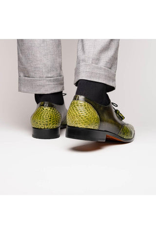 Marco Di Milano Anzio Green Exotic Alligator / Calfskin Leather Derby (MDM1037)
