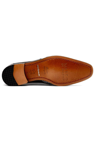 Marco Di Milano Anzio Newspaper & Gray Exotic Alligator / Calfskin Leather Derby (MDM1037)