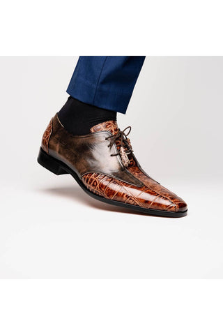 Marco Di Milano Anzio Rustic Orix Alligator / Calfskin Leather Derby (MDM1037)