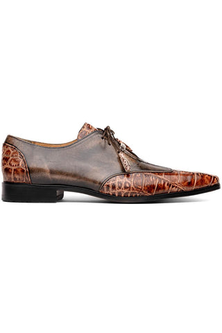 Marco Di Milano Anzio Rustic Orix Exotic Alligator / Calfskin Leather Derby (MDM1037)