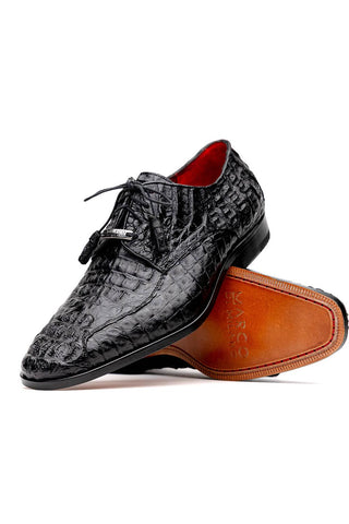 Marco Di Milano Apricena Genuine Black Caiman Crocodile Derby (MDM1092)