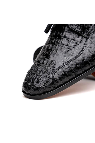 Marco Di Milano Apricena Genuine Black Caiman Crocodile Derby (MDM1092)