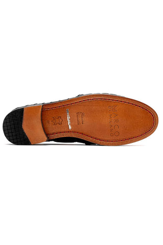 Marco Di Milano Apricena Genuine Black Caiman Crocodile Derby (MDM1092)