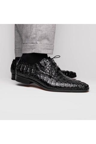 Marco Di Milano Apricena Genuine Black Caiman Crocodile Derby (MDM1092)