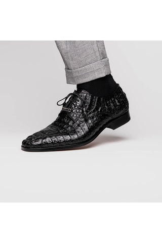 Marco Di Milano Apricena Genuine Black Caiman Crocodile Derby (MDM1092)