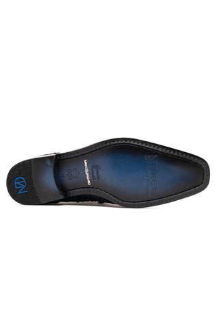 Marco Di Milano Apricena Genuine Midnight Blue Caiman Crocodile Dress Derby (MDM1092)