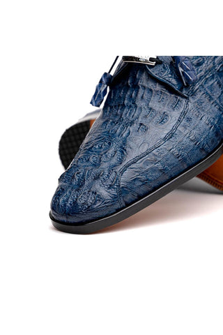 Marco Di Milano Apricena Genuine Navy Caiman Crocodile Derby (MDM1092)