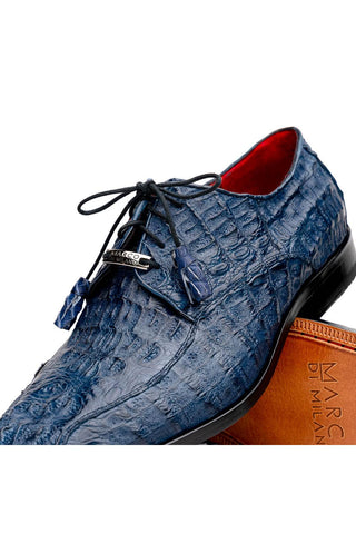 Marco Di Milano Apricena Genuine Navy Caiman Crocodile Derby (MDM1092)