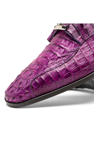 Marco Di Milano Apricena Genuine Purple Caiman Crocodile Derby (MDM1092)