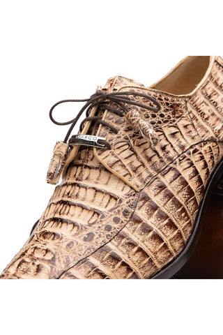 Marco Di Milano Apricena Genuine Rustic Orix Caiman Crocodile Derby (MDM1092)