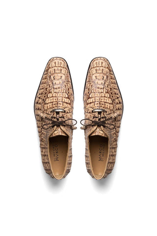 Marco Di Milano Apricena Genuine Rustic Orix Caiman Crocodile Derby (MDM1092)