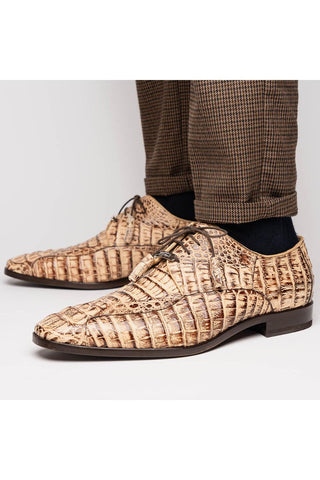 Marco Di Milano Apricena Genuine Rustic Orix Caiman Crocodile Derby (MDM1092)