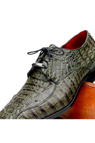 Marco Di Milano Apricena Genuine Woodgreen Caiman Crocodile Derby (MDM1092)