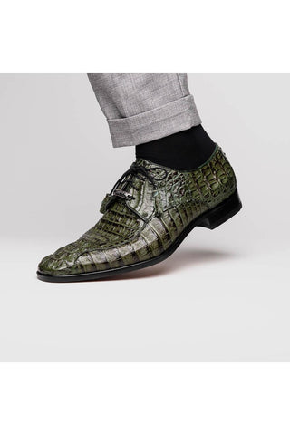 Marco Di Milano Apricena Genuine Woodgreen Caiman Crocodile Derby (MDM1092)