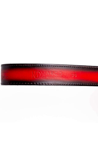 Marco Di Milano Arkansas Men’s Black Cherry Genuine Python Skin Belt (MDMB1046)