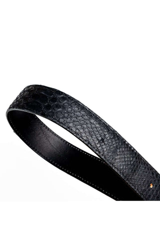 Marco Di Milano Arkansas Men’s Black Genuine Python Skin Belt (MDMB1046)