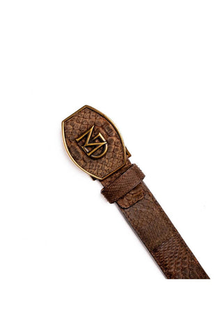 Marco Di Milano Arkansas Men’s Brown Genuine Python Skin Belt (MDMB1046)