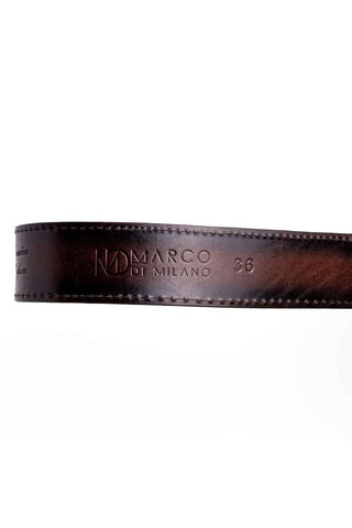 Marco Di Milano Arkansas Men’s Brown Genuine Python Skin Belt (MDMB1046)