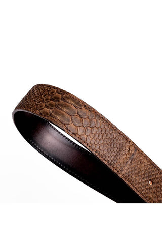 Marco Di Milano Arkansas Men’s Brown Genuine Python Skin Belt (MDMB1046)