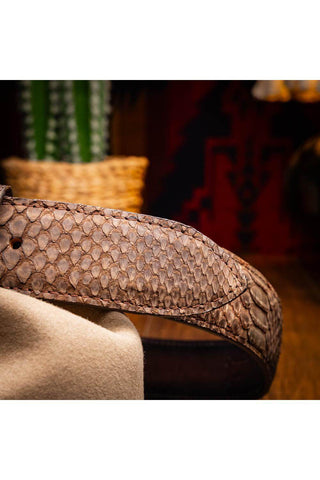 Marco Di Milano Arkansas Men’s Brown Genuine Python Skin Belt (MDMB1046)