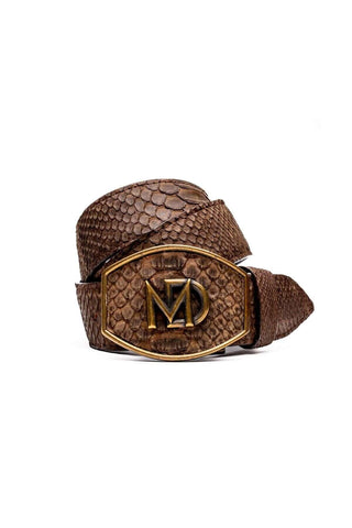Marco Di Milano Arkansas Men’s Brown Genuine Python Skin Belt (MDMB1046)