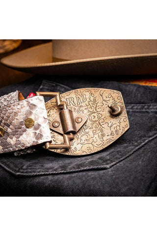 Marco Di Milano Arkansas Men’s Natural Genuine Python Skin Belt (MDMB1046)
