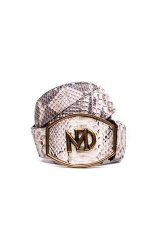 Marco Di Milano Arkansas Men’s Natural Genuine Python Skin Belt (MDMB1046)