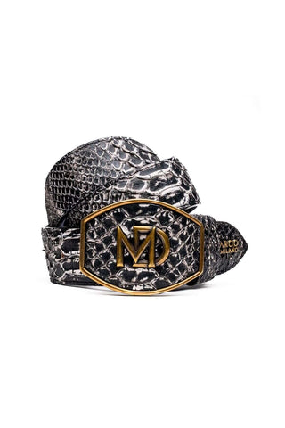 Marco Di Milano Arkansas Men’s Newspaper Genuine Python Skin Belt (MDMB1046)