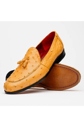 Marco Di Milano Aubiere Buttercup Ostrich Tassels Loafers (MDM1198)