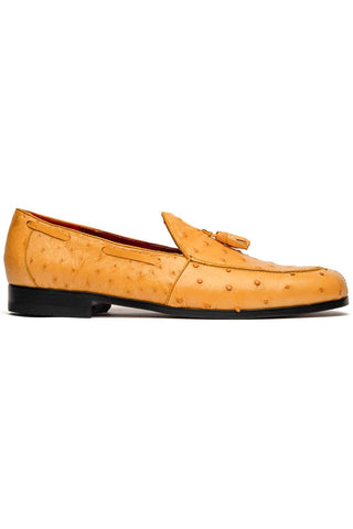 Marco Di Milano Aubiere Exotic Buttercup Ostrich Tassels Loafers (MDM1198)