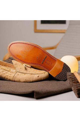 Marco Di Milano Aubiere Exotic Ostrich Tassels Loafers (MDM1198)