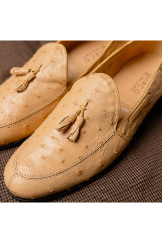 Marco Di Milano Aubiere Exotic Ostrich Tassels Loafers (MDM1198)