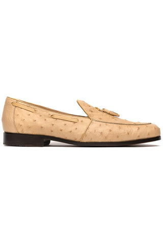 Marco Di Milano Aubiere Exotic Ostrich Tassels Loafers (MDM1198)