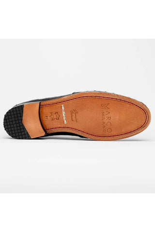 Marco Di Milano Aubiere Ostrich Tassel Loafers - Black