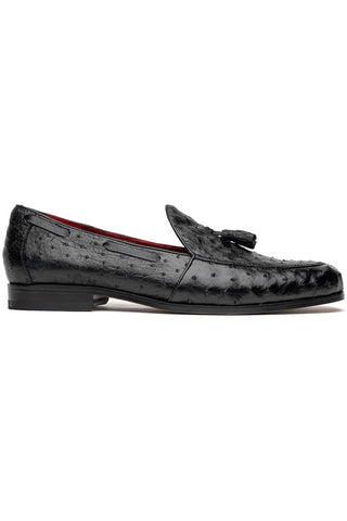 Marco Di Milano Aubiere Ostrich Tassel Loafers - Black