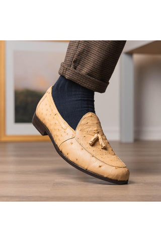 Marco Di Milano Aubiere Ostrich Tassels Loafers (MDM1198)