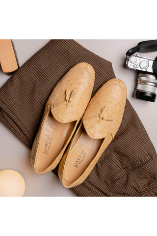 Marco Di Milano Aubiere Ostrich Tassels Loafers (MDM1198)