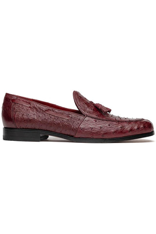 Marco Di Milano Aubiere Wine Ostrich Tassels Loafers (MDM1198)