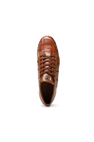 Marco Di Milano Bari Cognac Genuine Patchwork Lizard Skin Sneakers (MDM1142)