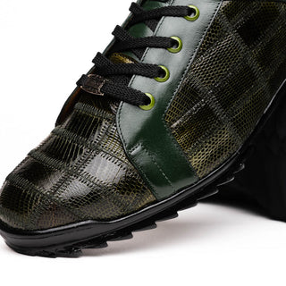 Marco Di Milano Bari Men's Shoes Genuine Patchwork Lizard Skin Fashion Sneakers (MDM1142)-AmbrogioShoes